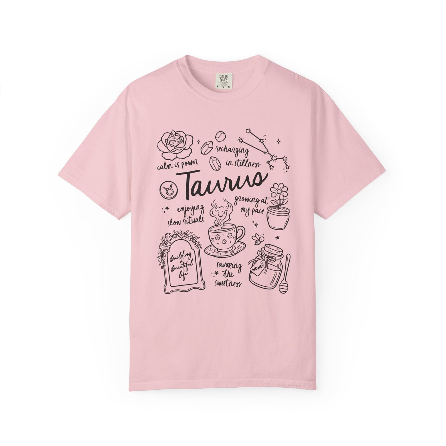 Taurus Whimsical Doodle Zodiac Sign T-shirt