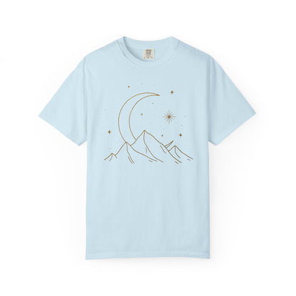 Crescent Moon Behind Mountains T-shirt