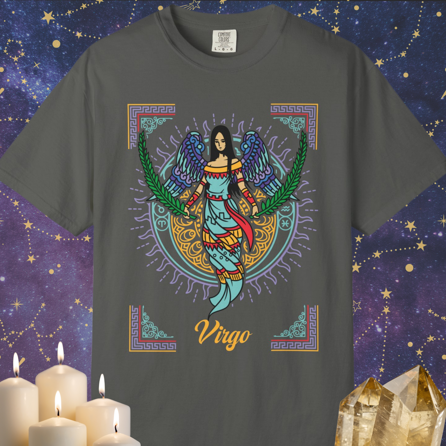Virgo Neo-Mythological Zodiac Sign T-shirt