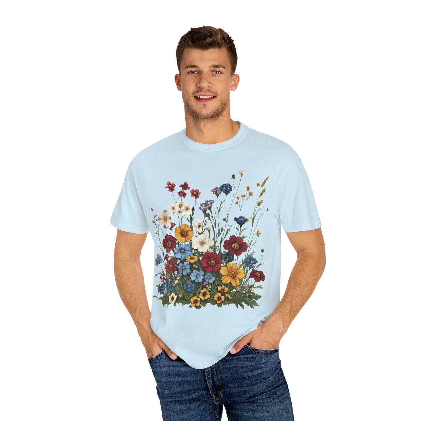 Colorful Flowers and Grass T-shirt