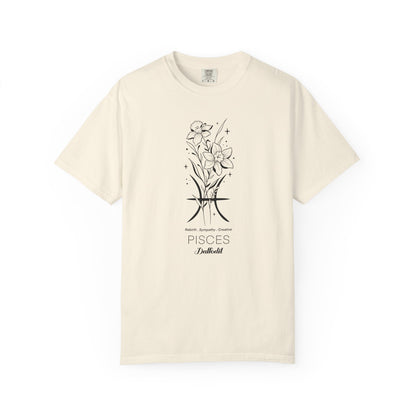 Pisces Flower Zodiac Sign T-shirt