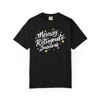 Mercury Retrograde Survivor, With Stars T-shirt