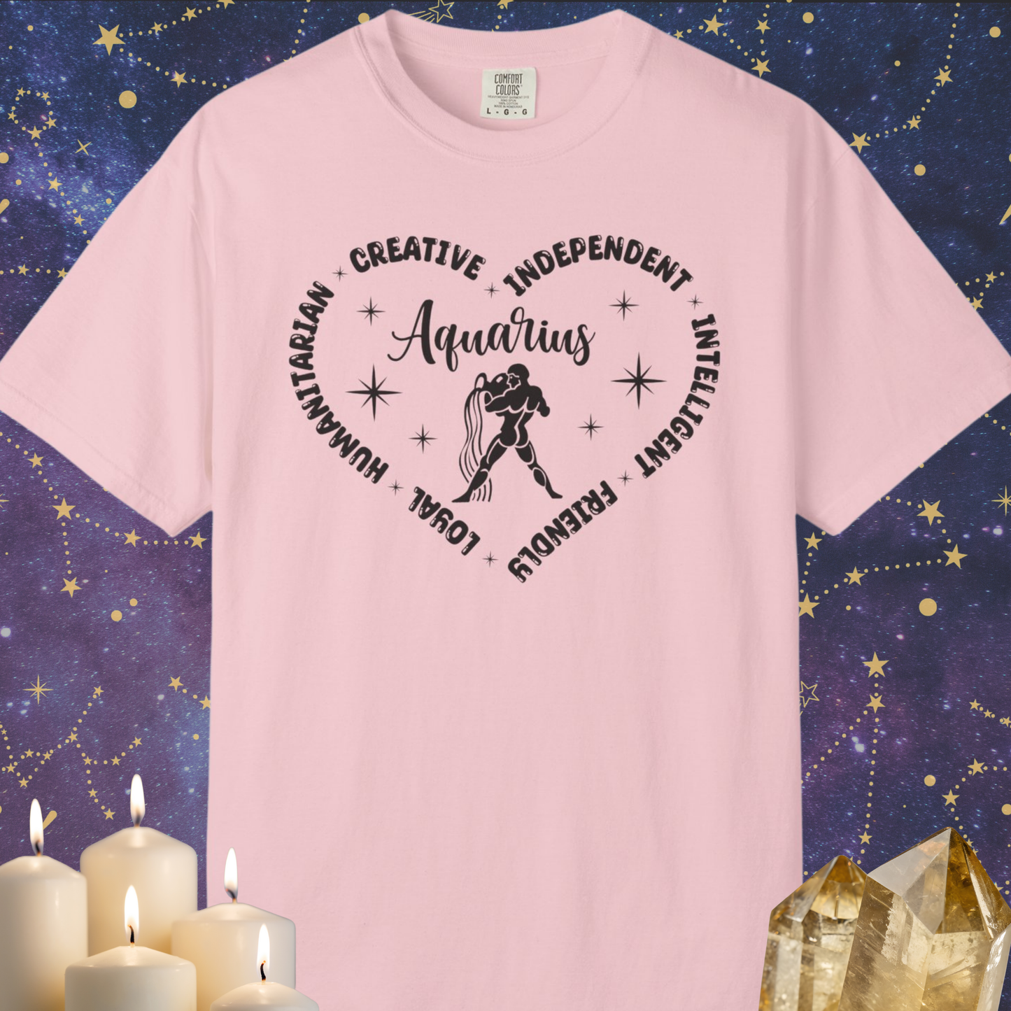 Aquarius Heart Zodiac Sign T-shirt