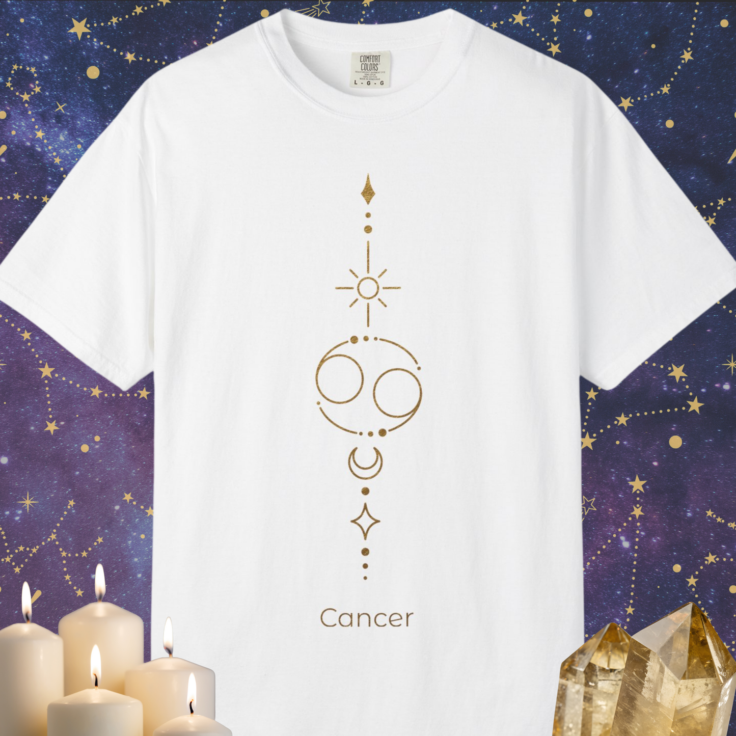 Cancer Celestial Symbol Zodiac Sign T-shirt