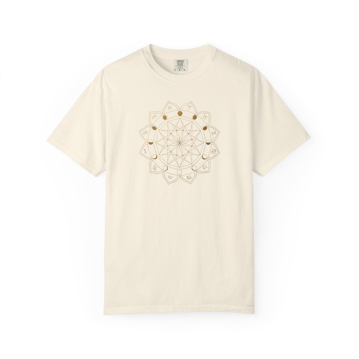 Zodiac Mandala With Moon Phases T-shirt
