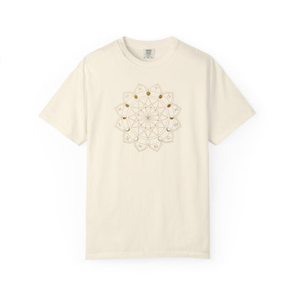 Zodiac Mandala With Moon Phases T-shirt