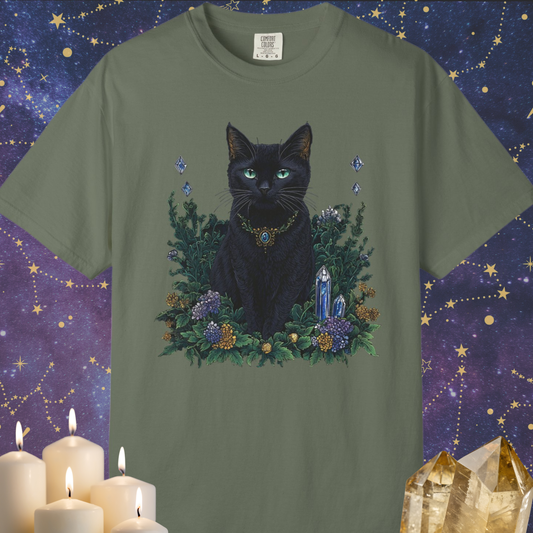 Black Cat with Crystals T-shirt
