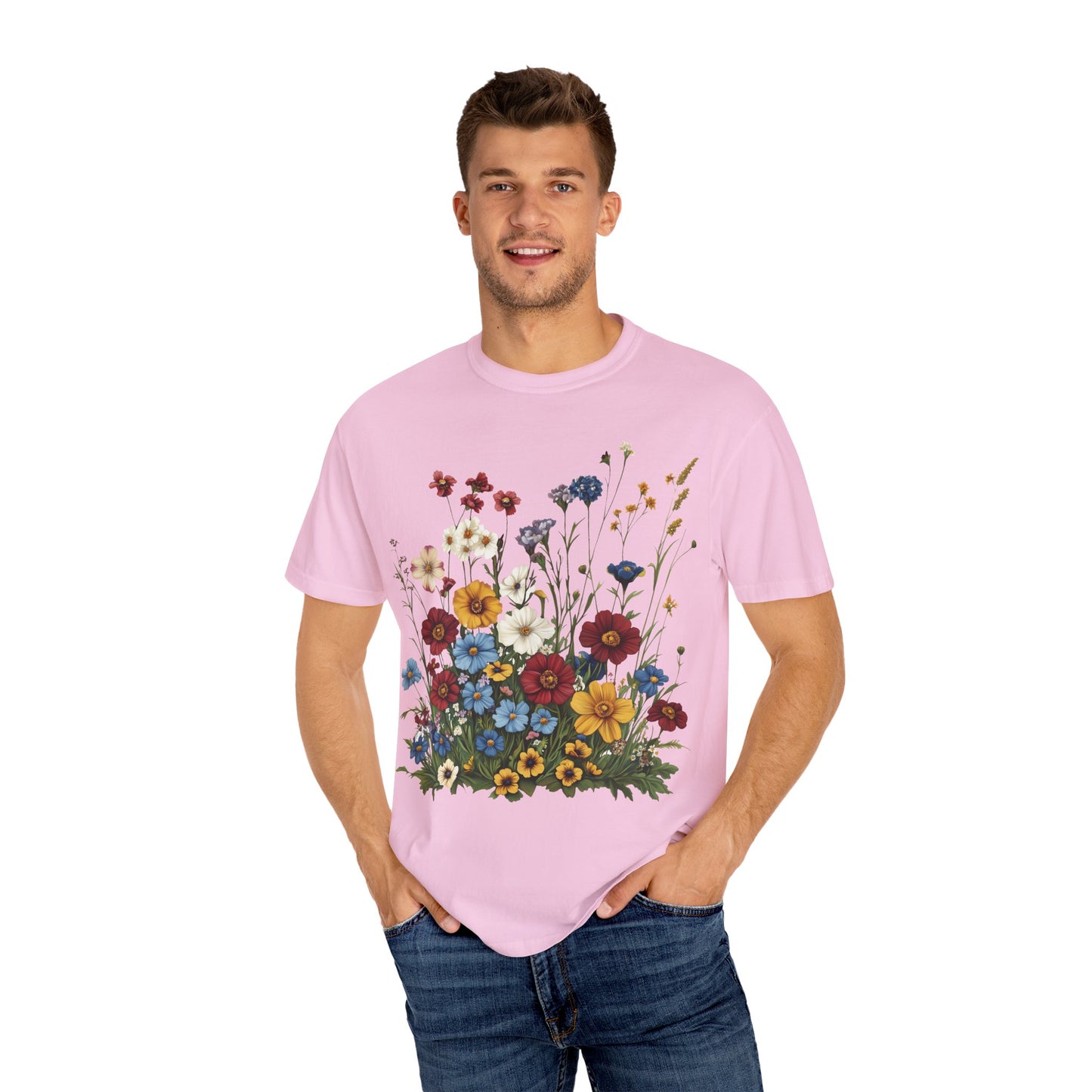 Colorful Flowers and Grass T-shirt