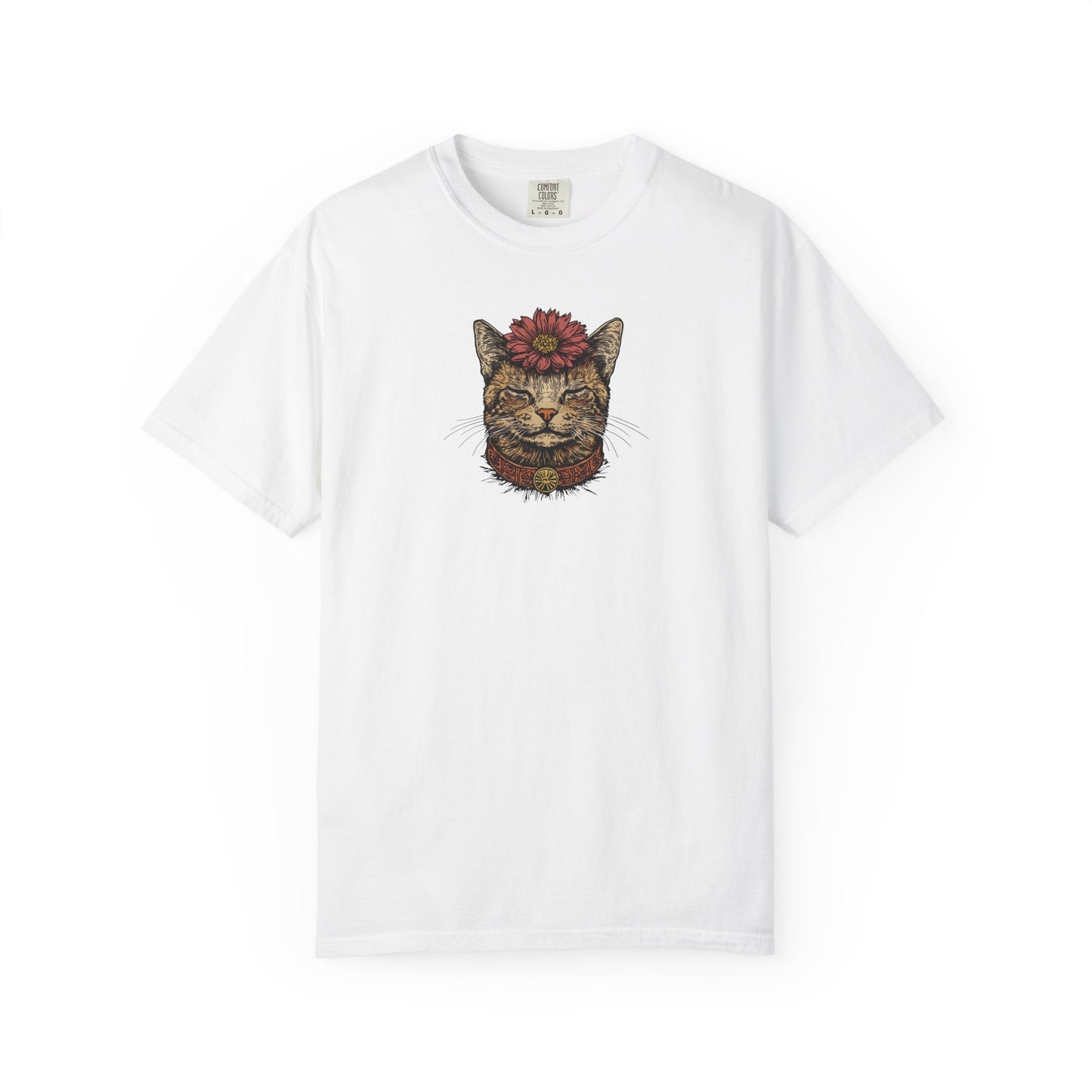 Cat with Flower T-shirt