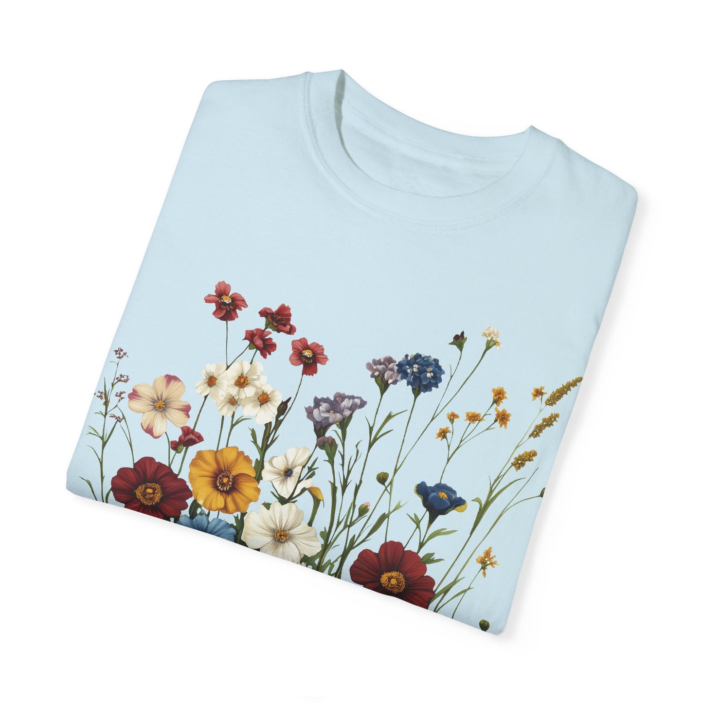 Colorful Flowers and Grass T-shirt