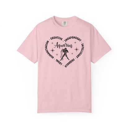 Aquarius Heart Zodiac Sign T-shirt