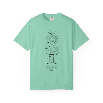 Gemini Flower Zodiac Sign T-shirt