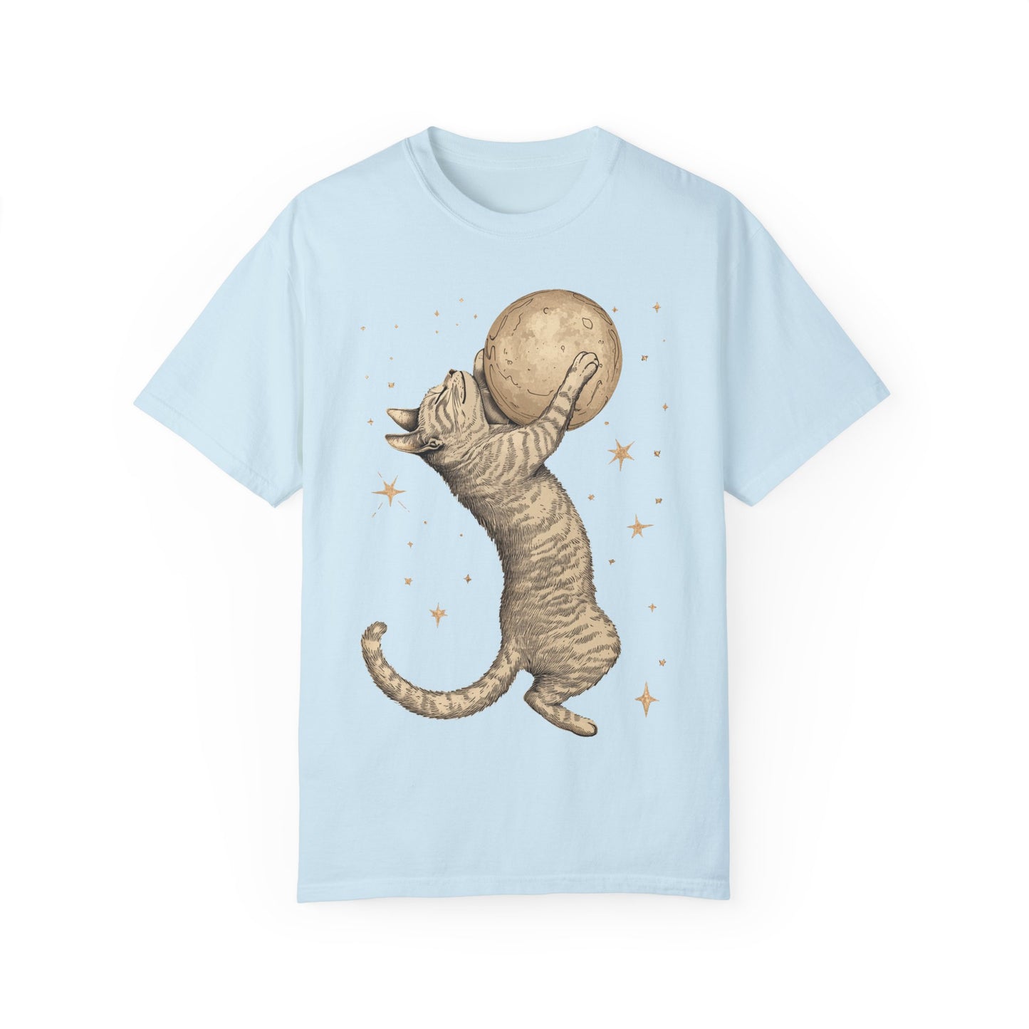 Cat Hugging The Moon T-shirt