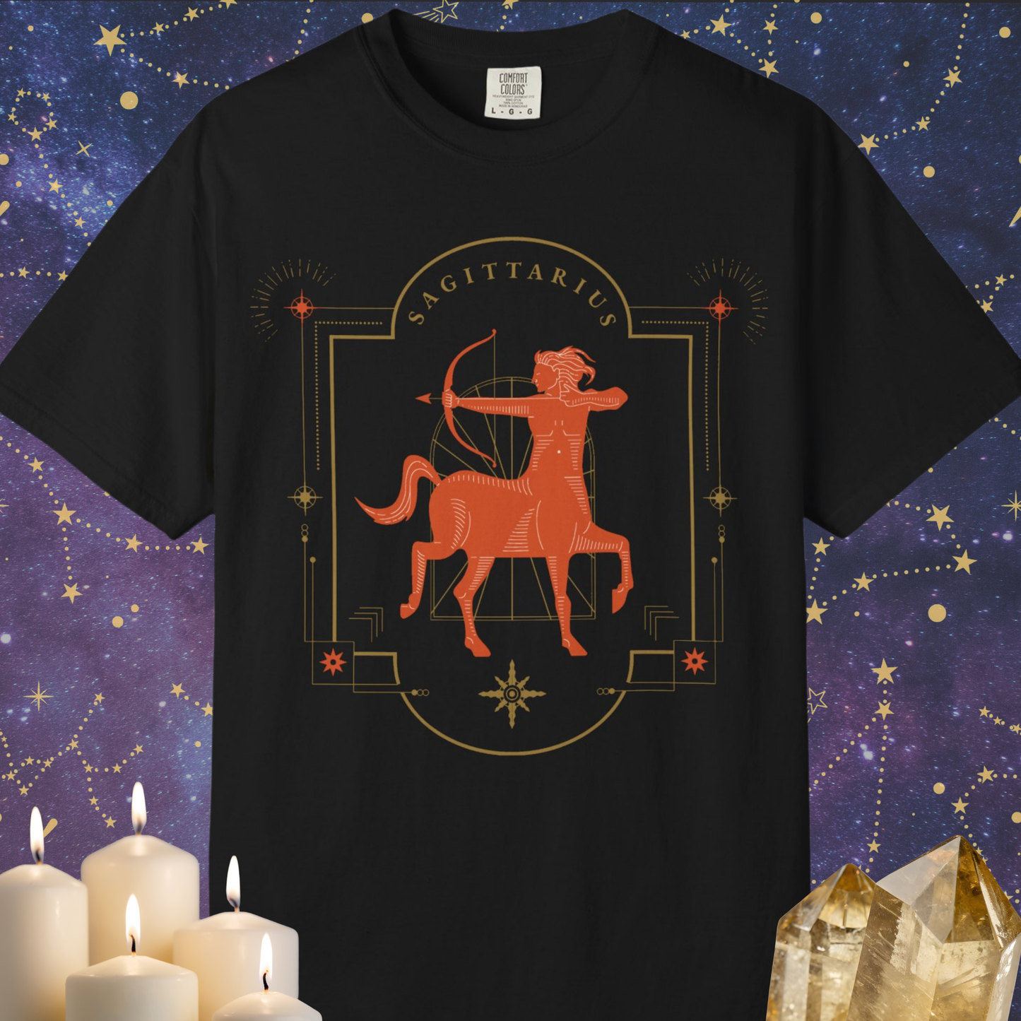Sagittarius Modern Minimalist Zodiac Sign T-shirt
