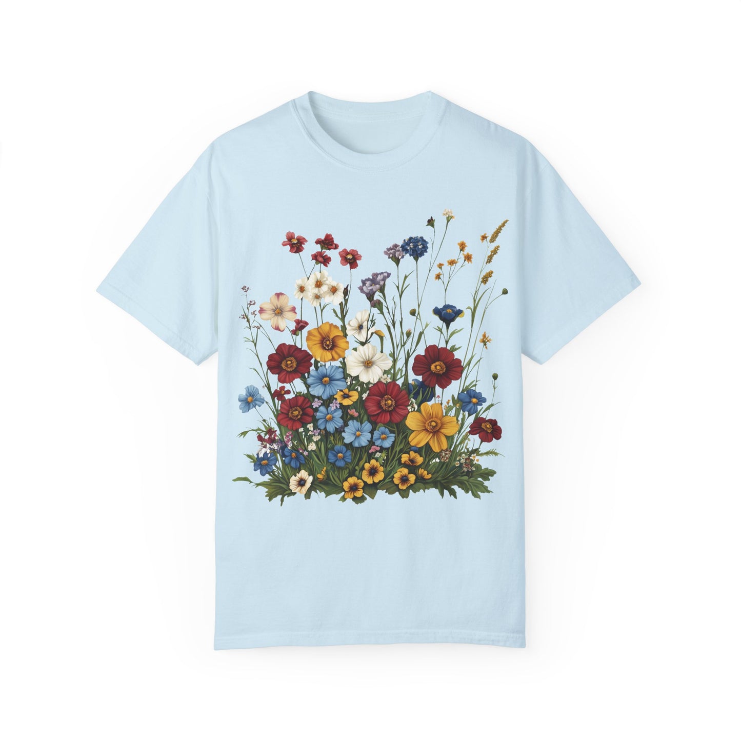 Colorful Flowers and Grass T-shirt