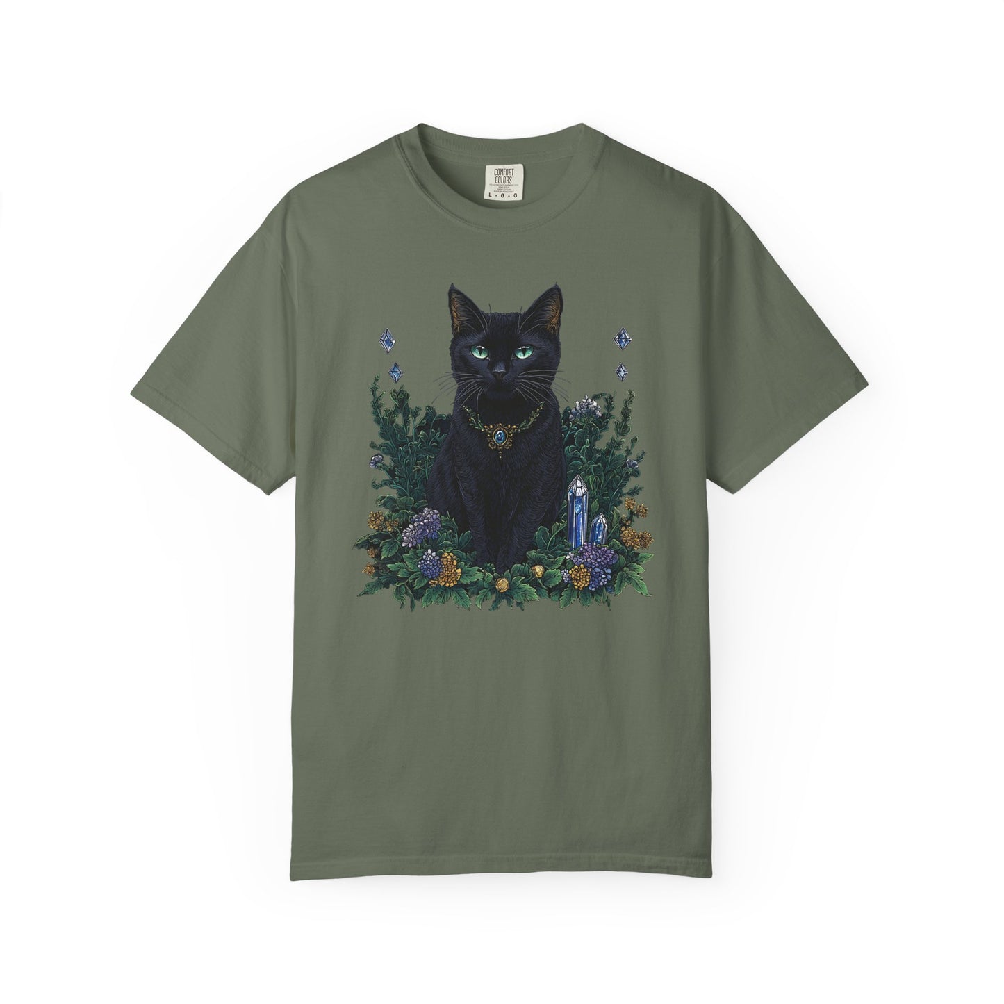 Black Cat with Crystals T-shirt