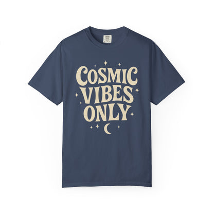 Cosmic Vibes Only With Crescent Moon T-shirt