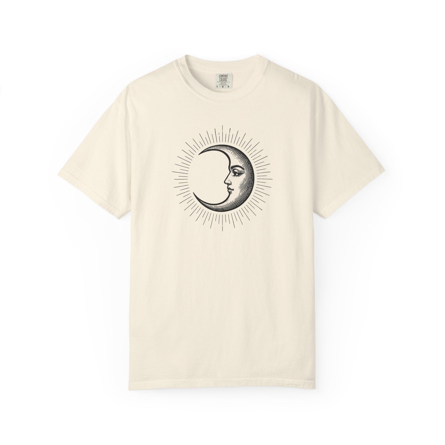 Radiant Crescent Moon with Face T-shirt