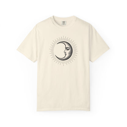 Radiant Crescent Moon with Face T-shirt