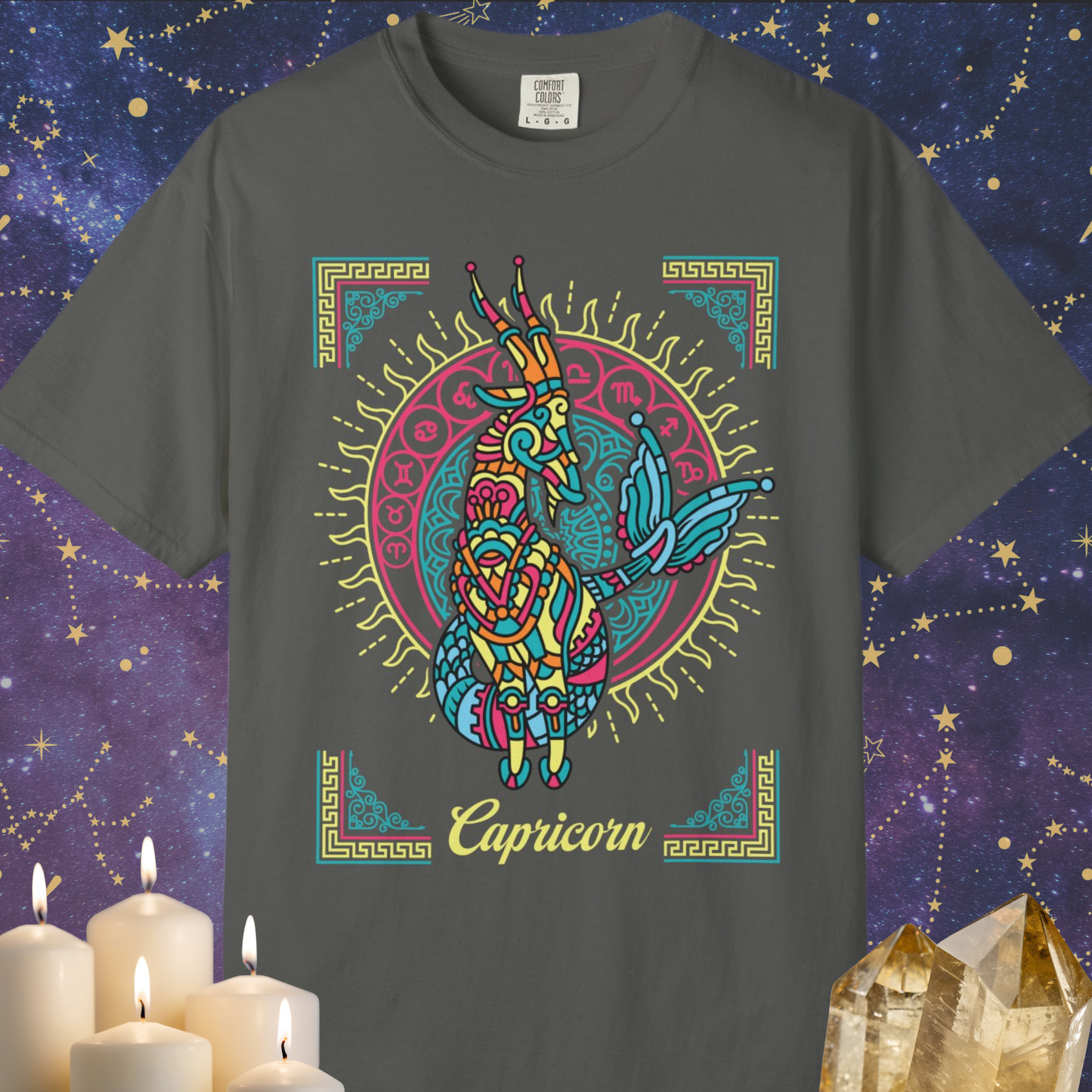 Capricorn Neo-Mythological Zodiac Sign T-shirt