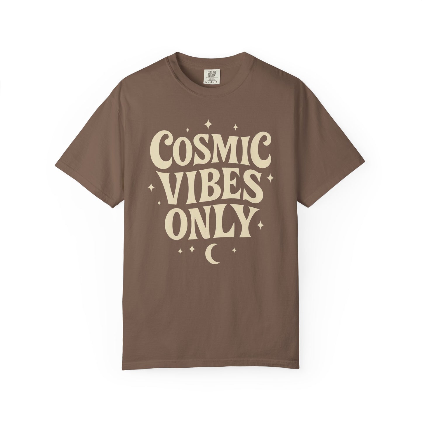 Cosmic Vibes Only With Crescent Moon T-shirt
