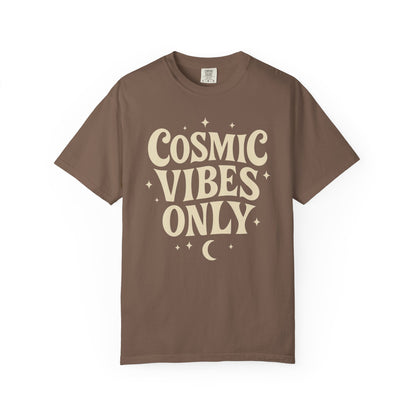 Cosmic Vibes Only With Crescent Moon T-shirt