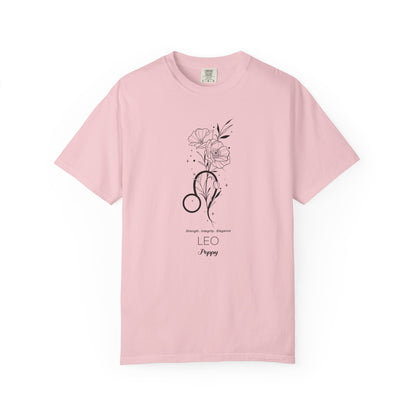 Leo Flower Zodiac Sign T-shirt