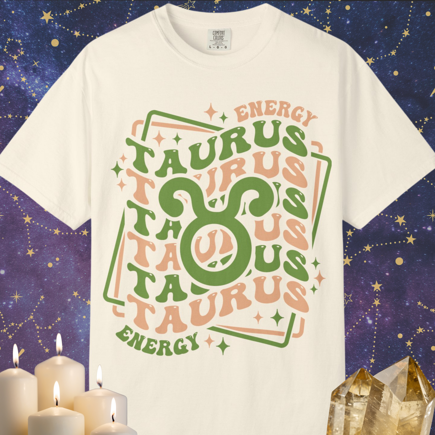 Taurus Retro-Psychedelic Zodiac Sign T-shirt