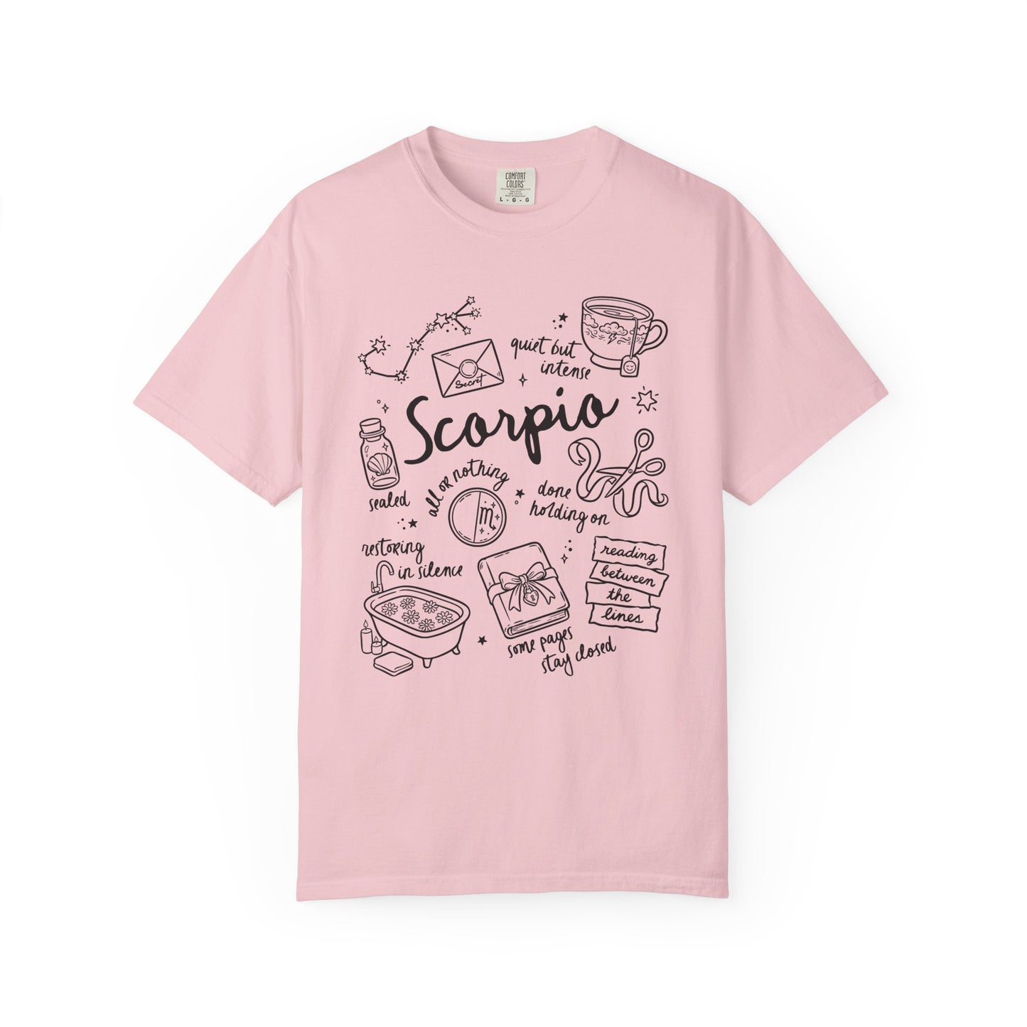 Scorpio Whimsical Doodle Zodiac Sign T-shirt