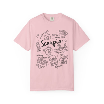 Scorpio Whimsical Doodle Zodiac Sign T-shirt