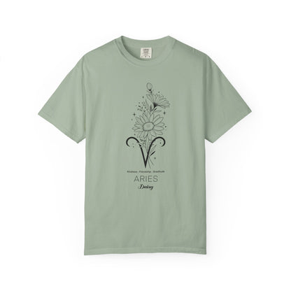 Aries Flower Zodiac Sign T-shirt