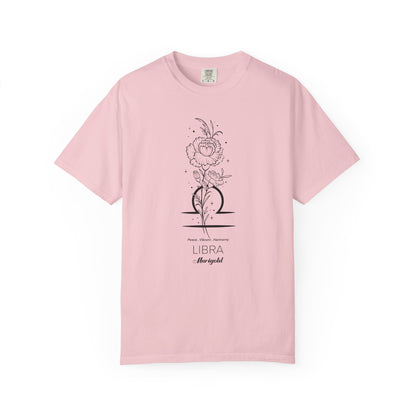 Libra Flower Zodiac Sign T-shirt