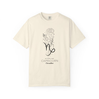 Capricorn Flower Zodiac Sign T-shirt