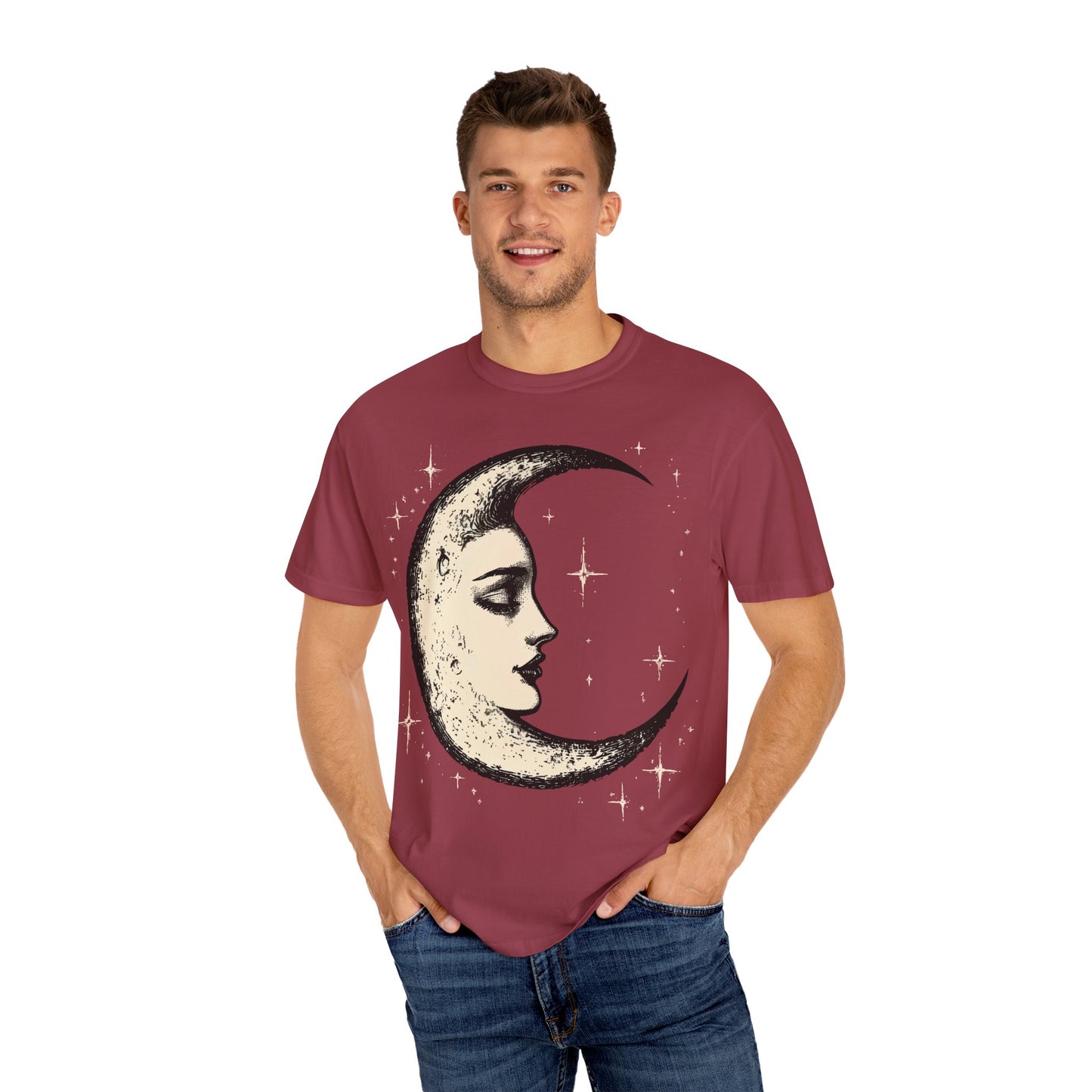 Crescent Moon Face T-shirt