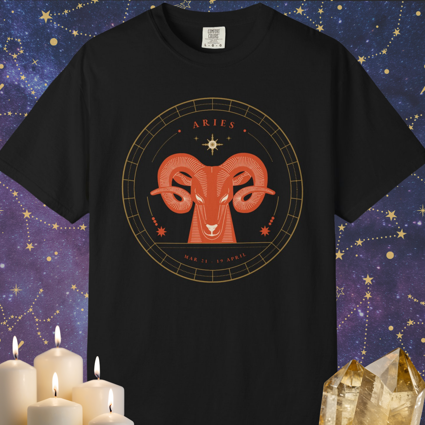 Aries Modern Minimalist Zodiac Sign T-shirt