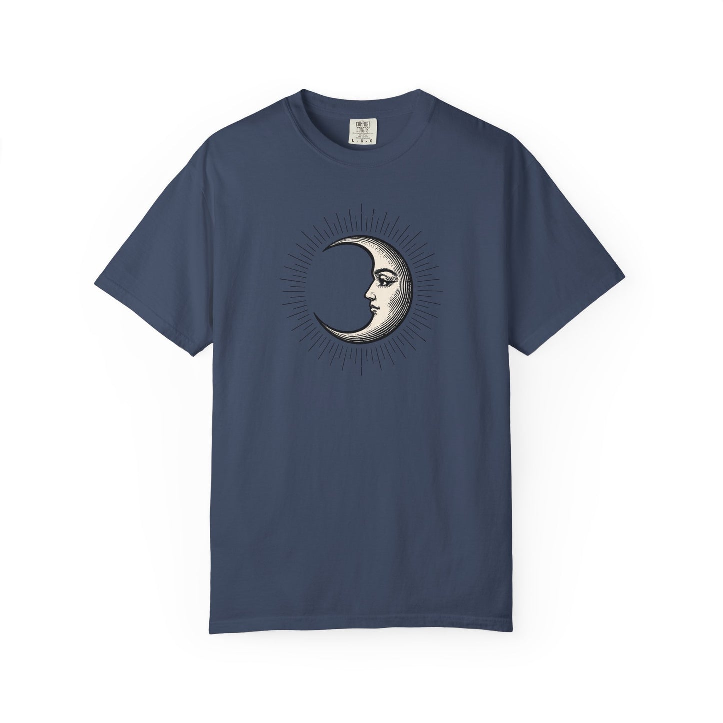 Radiant Crescent Moon with Face T-shirt