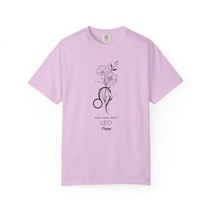 Leo Flower Zodiac Sign T-shirt