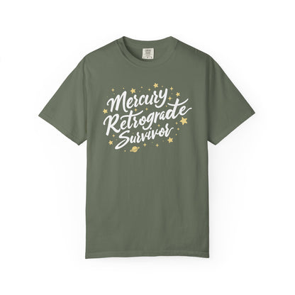 Mercury Retrograde Survivor, With Stars T-shirt