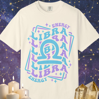 Libra Retro-Psychedelic Zodiac Sign T-shirt
