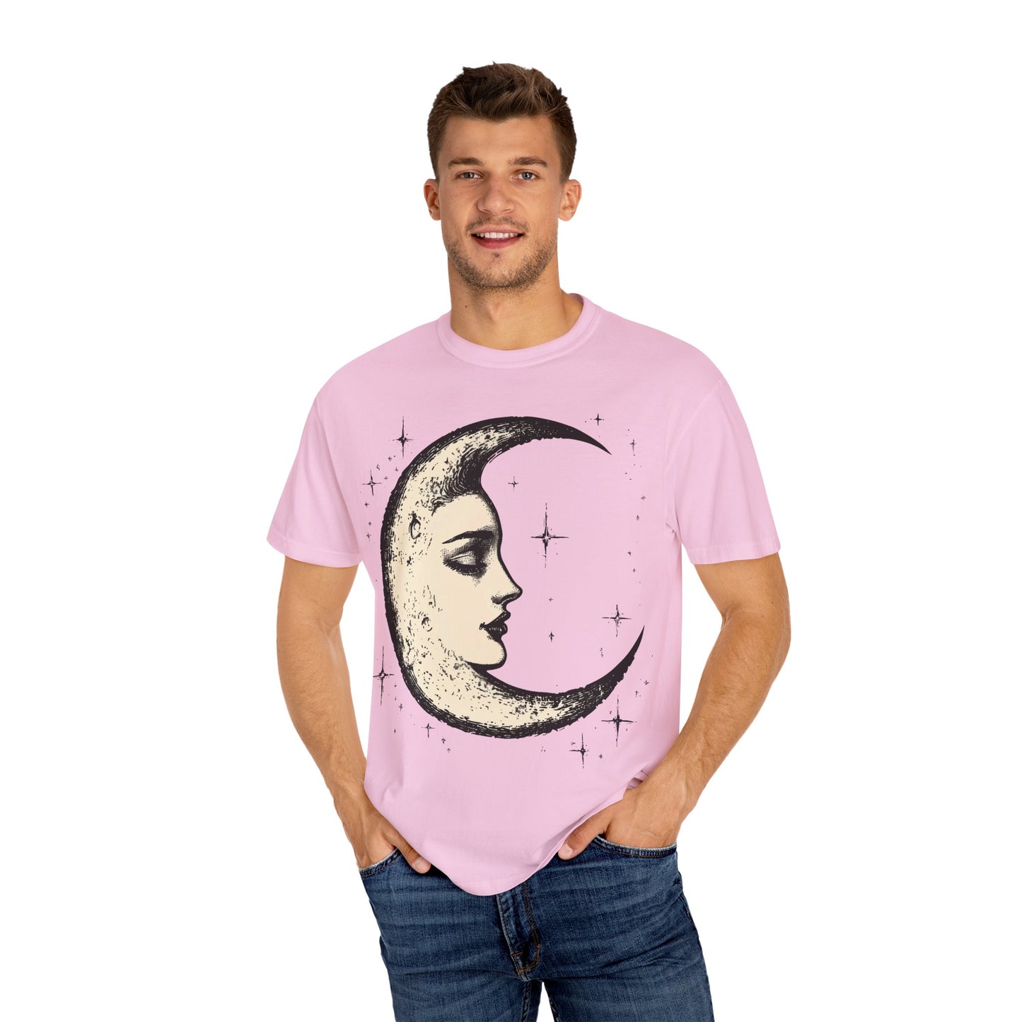 Crescent Moon Face T-shirt