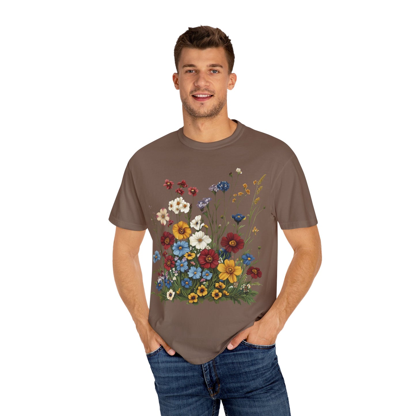 Colorful Flowers and Grass T-shirt