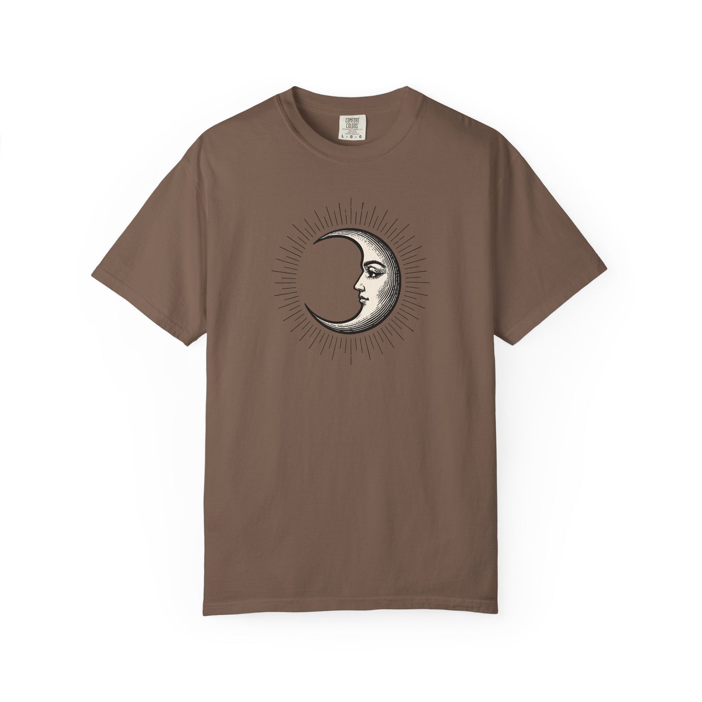 Radiant Crescent Moon with Face T-shirt
