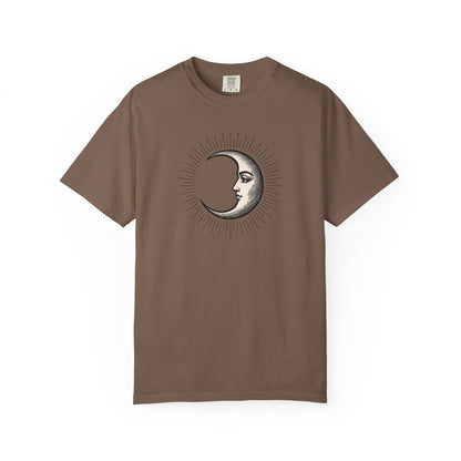 Radiant Crescent Moon with Face T-shirt