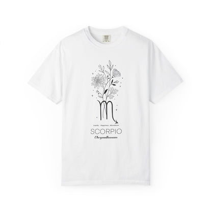 Scorpio Flower Zodiac Sign T-shirt