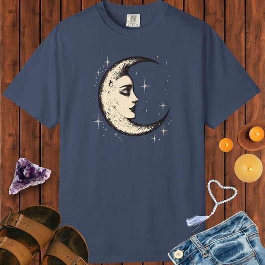 Crescent Moon Face T-shirt