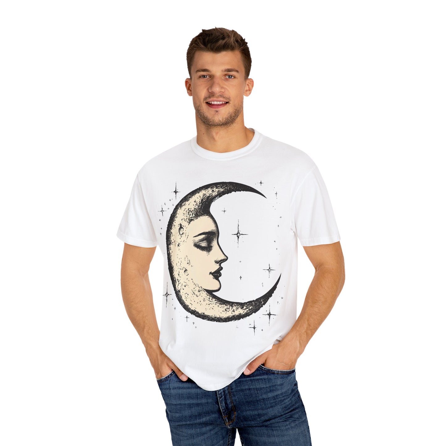 Crescent Moon Face T-shirt