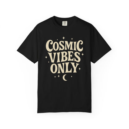 Cosmic Vibes Only With Crescent Moon T-shirt