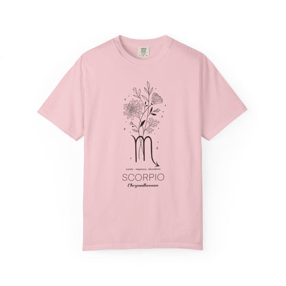 Scorpio Flower Zodiac Sign T-shirt