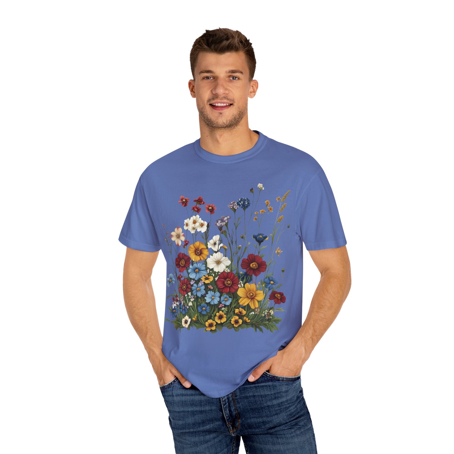 Colorful Flowers and Grass T-shirt