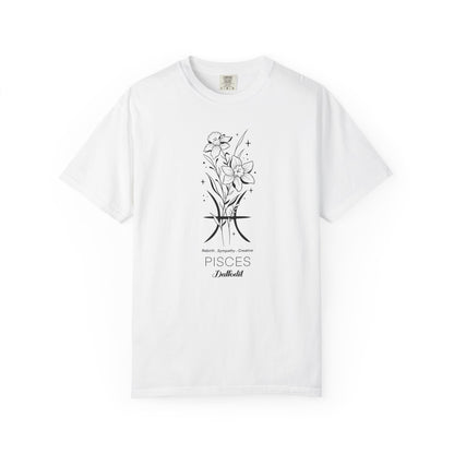 Pisces Flower Zodiac Sign T-shirt